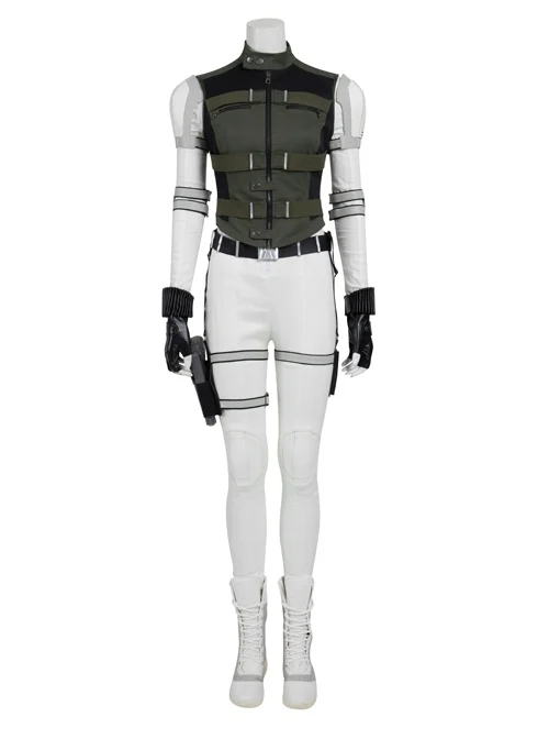Black Widow Yelena Belova White Bodysuit Set Halloween Cosplay Costume Full Set