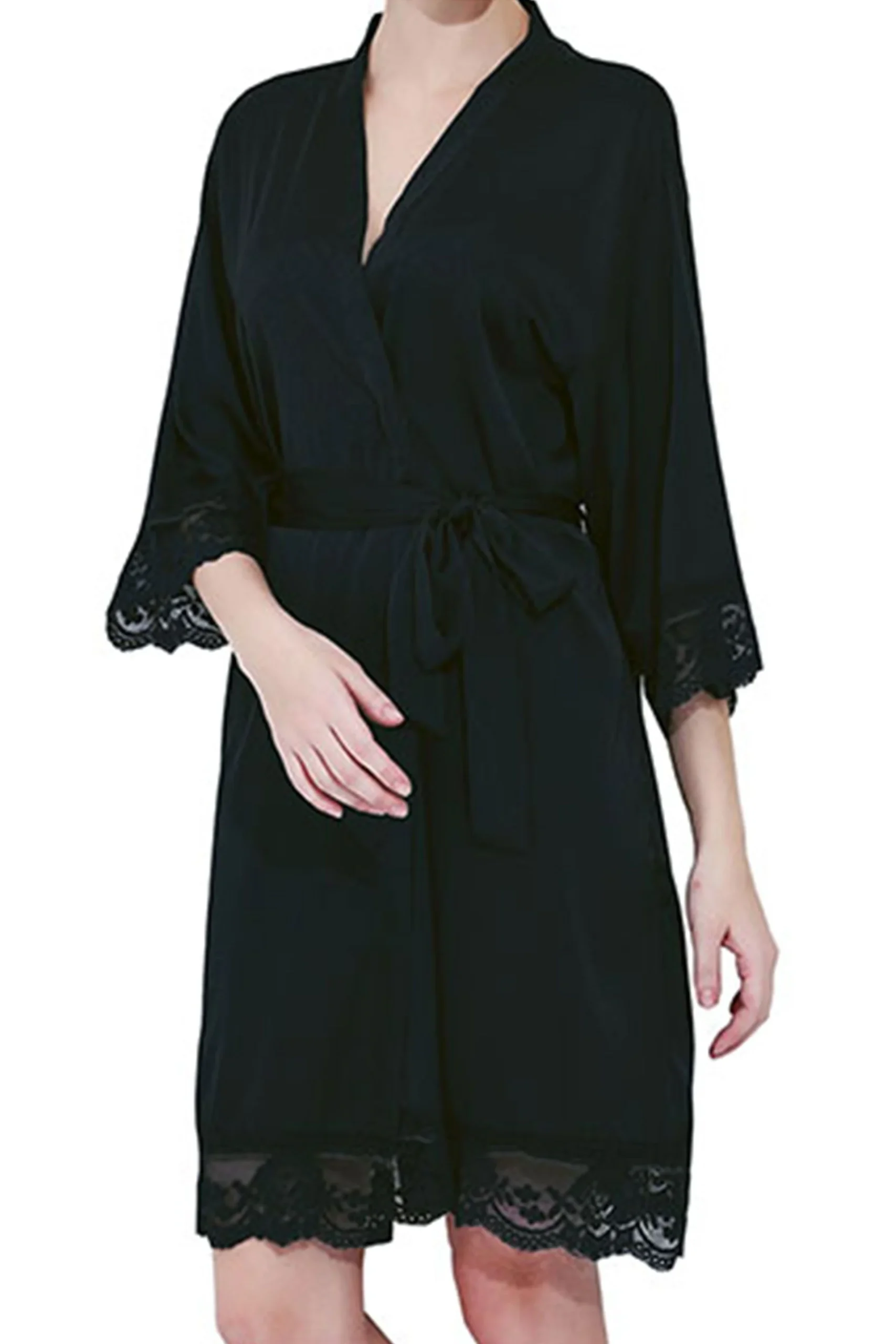 Blank Satin Lace Robes
