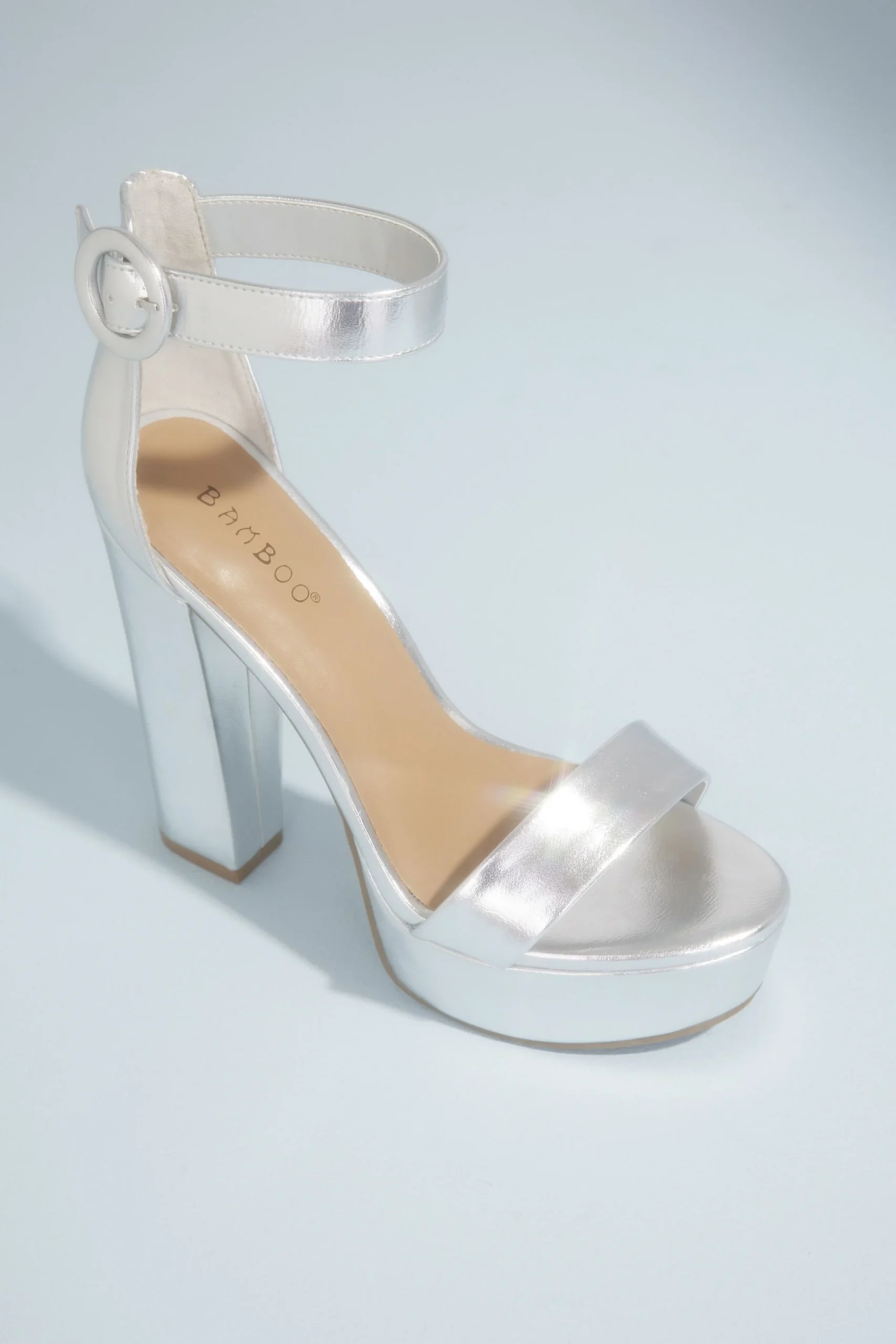 Block Heel Two-Strap Sandals