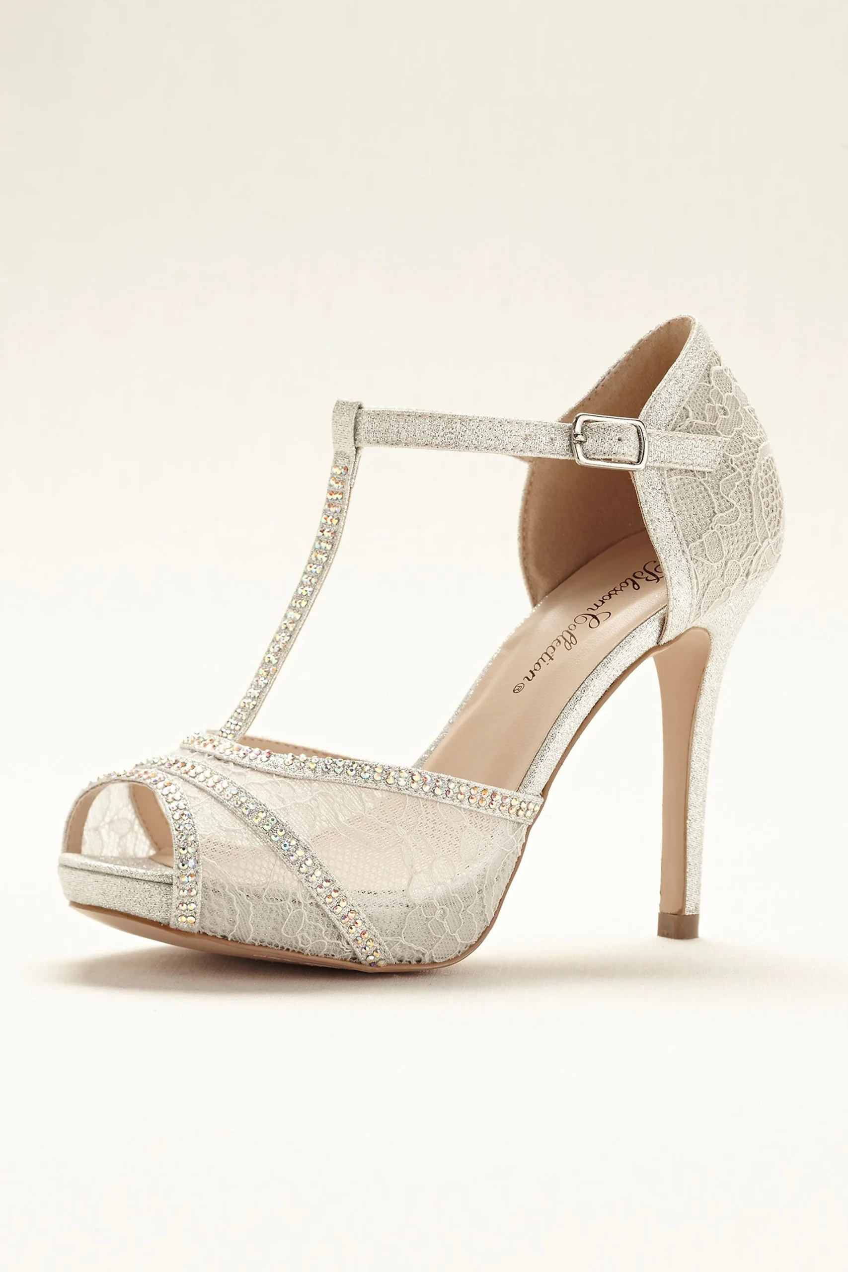 Blossom Lace Platform T-strap High Heel Sandal