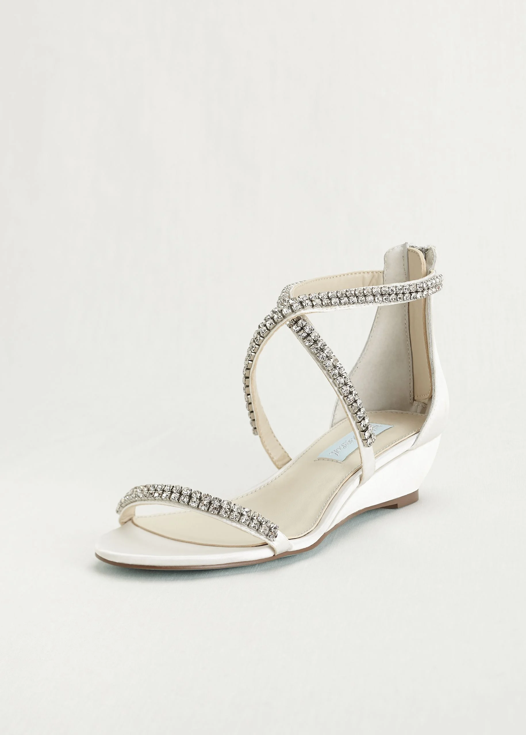 Blue by Betsey Johnson Crystal Embellished Wedges