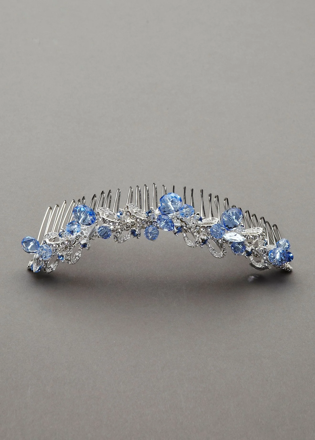 Bluebird Crystal and Rhinestone Comb