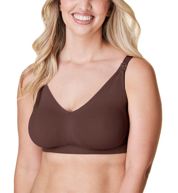 BRAVADO! DESIGNS Body Silk Seamless Nursing Bra (1401VBA) - Chocolate