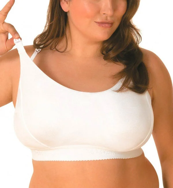 BRAVADO! The Original Wire-Free Nursing Bra Double Plus (1013) - White