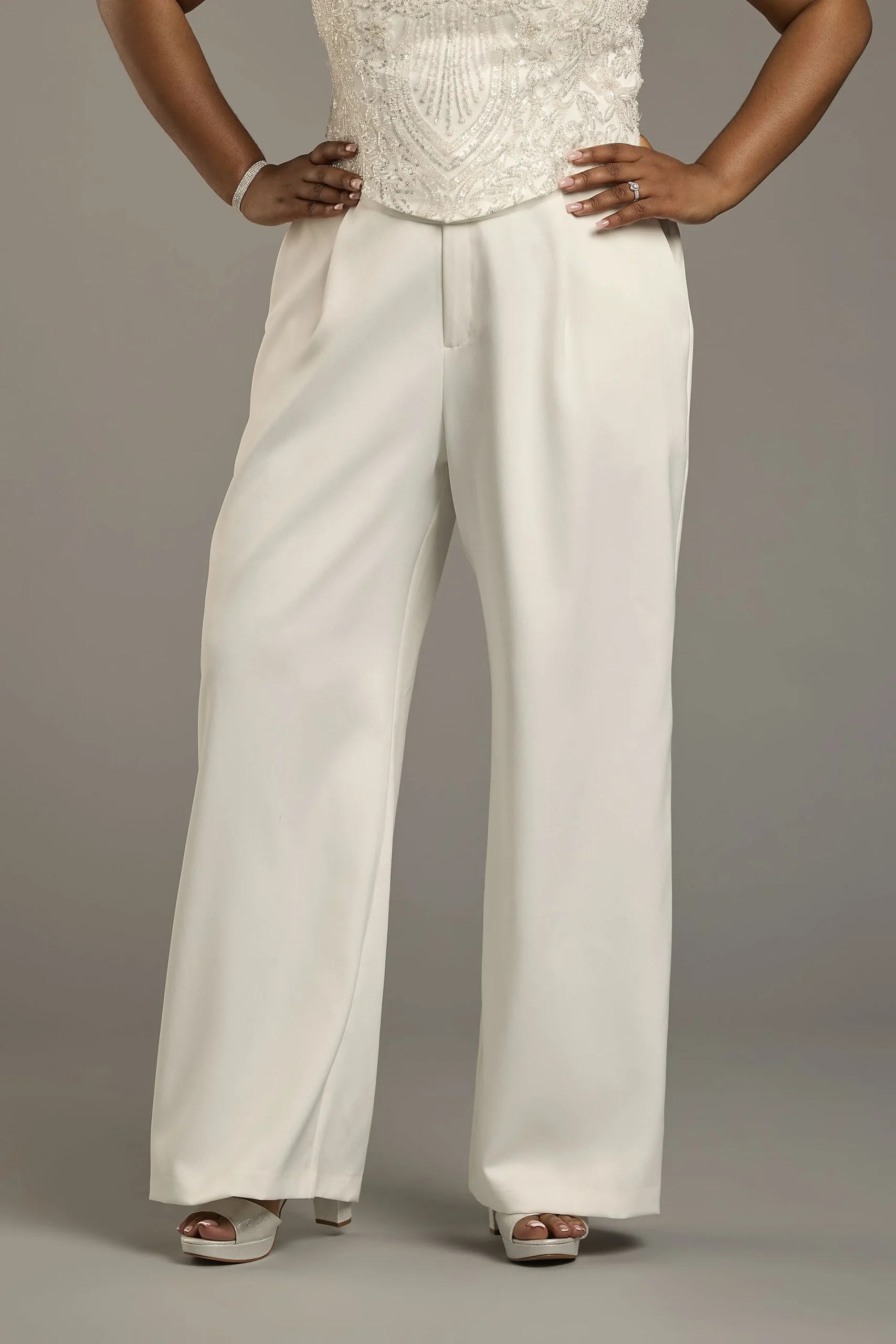 Bridal Separates Satin Trousers with Pockets