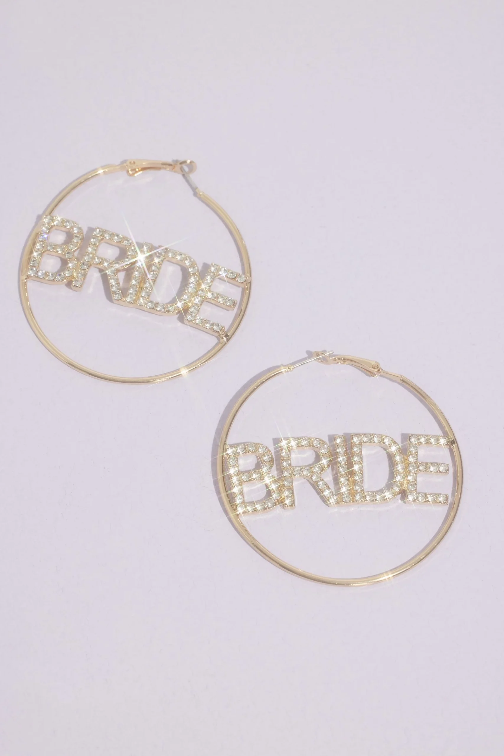 Bride Crystal Hoop Earrings