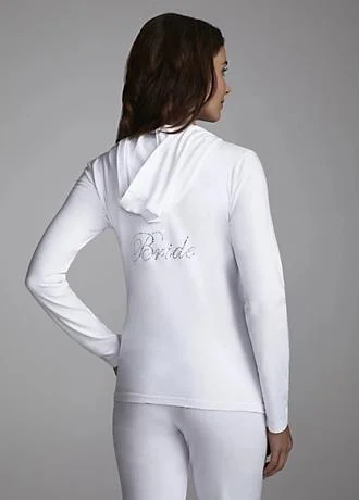Bride Rhinestone Hooded Jacket