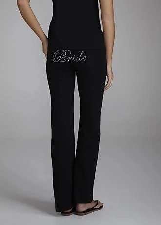 Bride Rhinestone Ring Yoga Pants