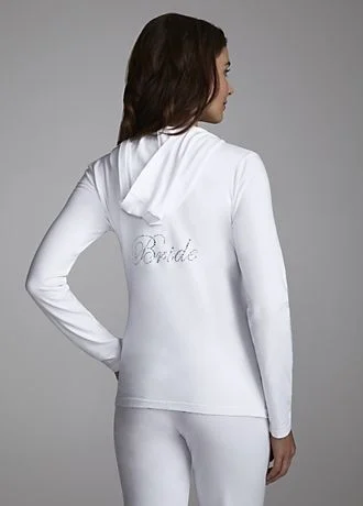 Bride's Rhinestone Hooded Jacket