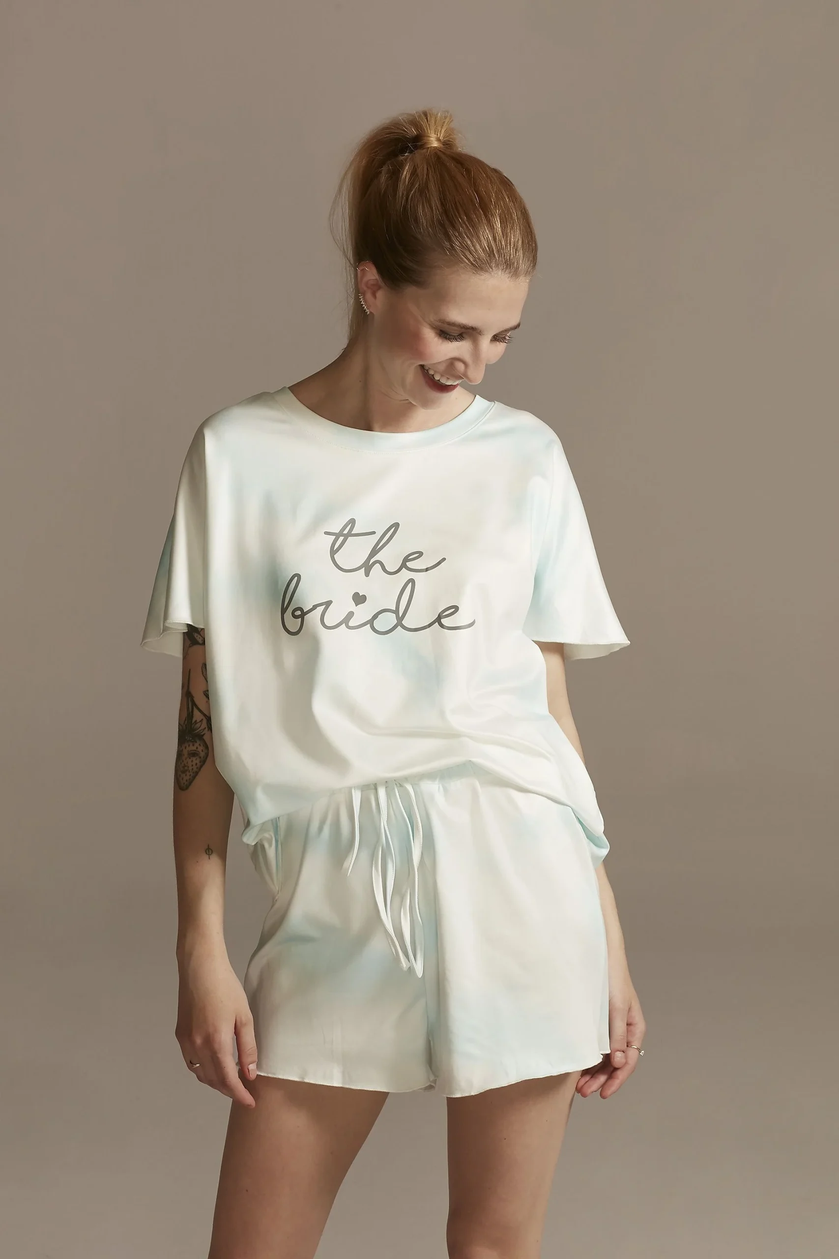 The Bride Tie-Dye Pajama Tee and Shorts Set