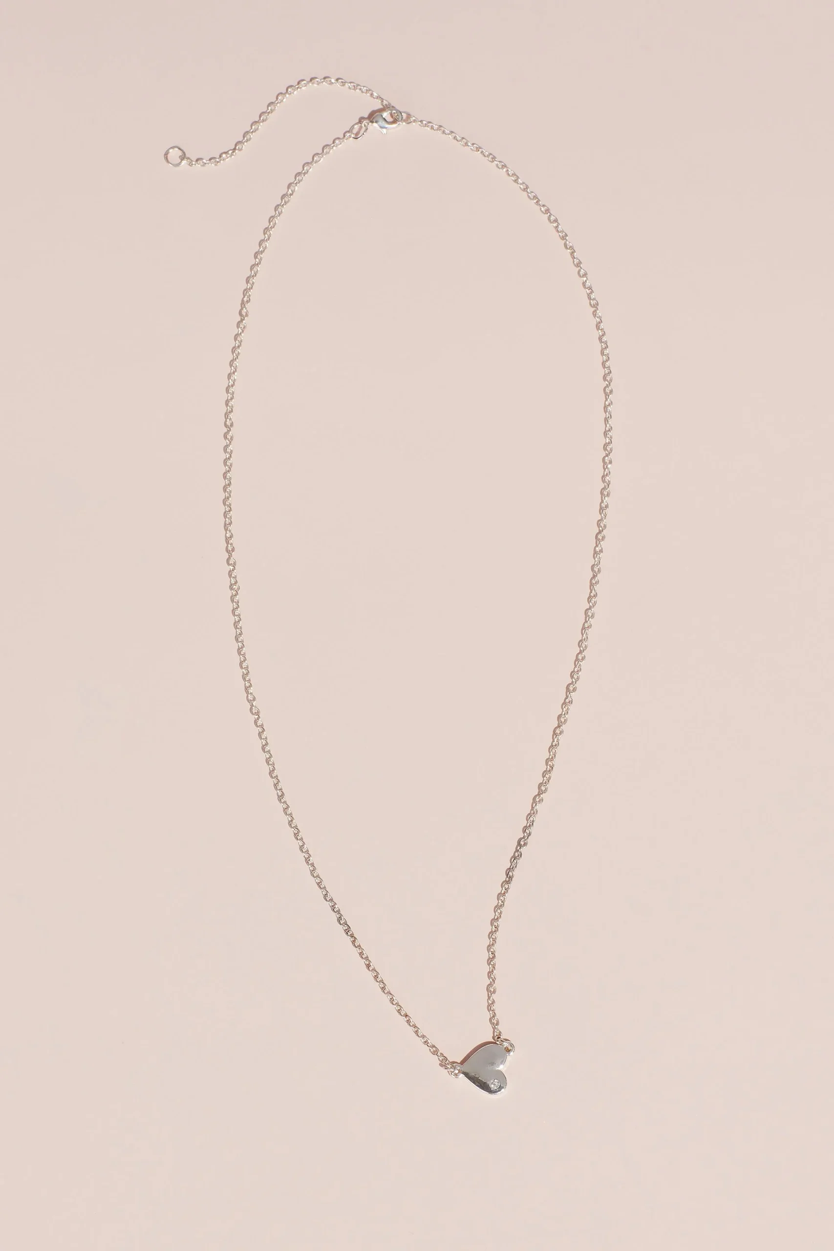 Bridesmaid Heart with Pave Crystal Necklace
