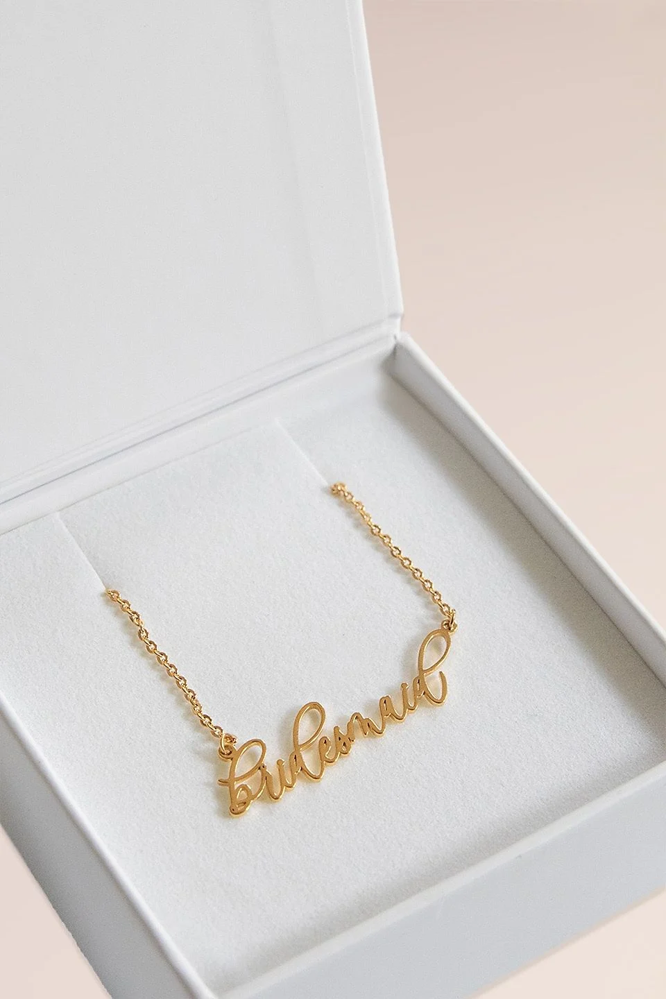 Bridesmaid Script Necklace