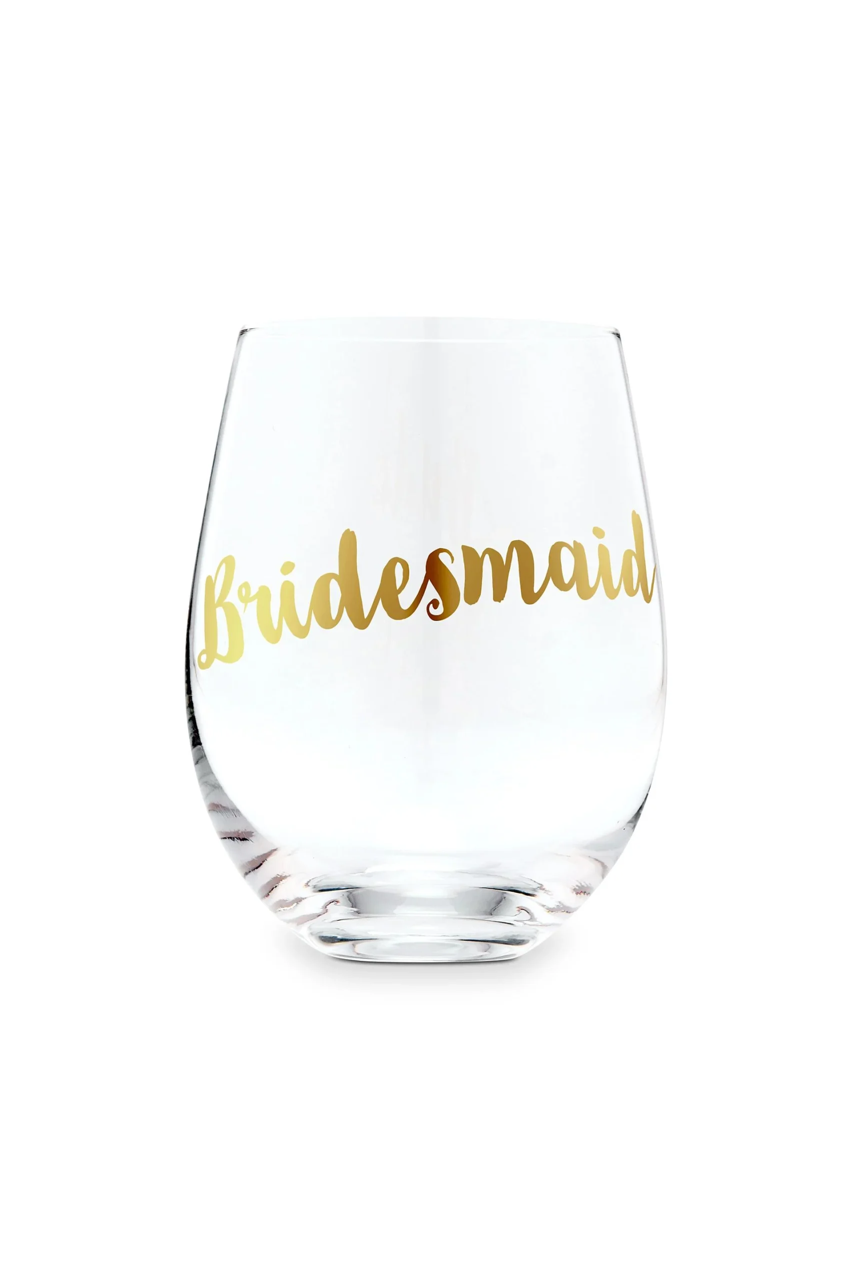 Bridesmaid Stemless Toasting Wine Glass