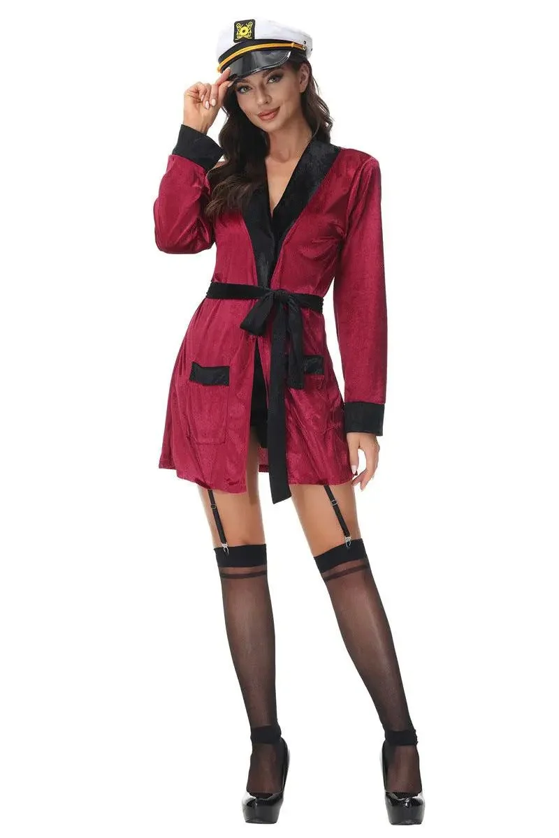 Burgundy Black Hef Costume
