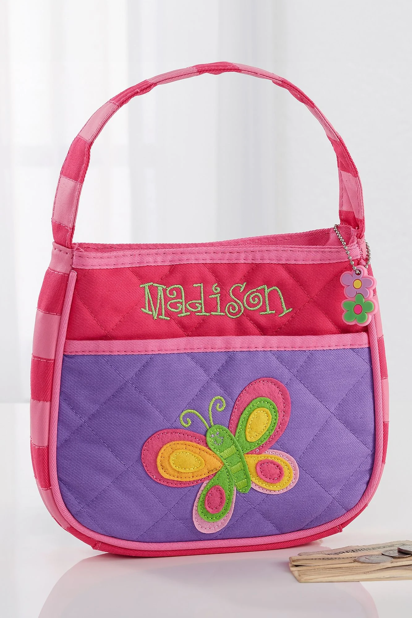 Butterfly Embroidered Purse by Stephen Joseph