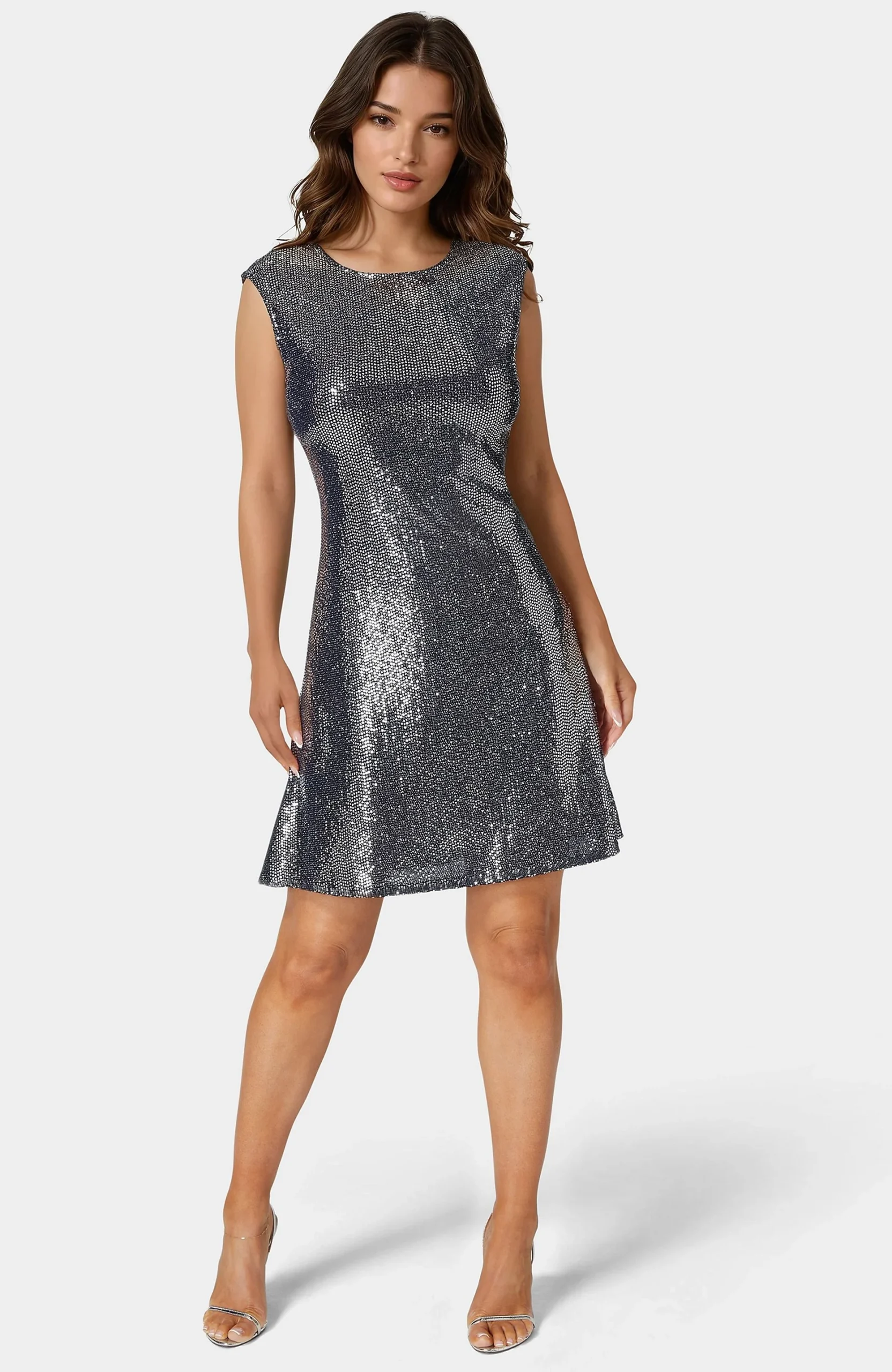 Cap Sleeve A-Line Disco Dot Dress