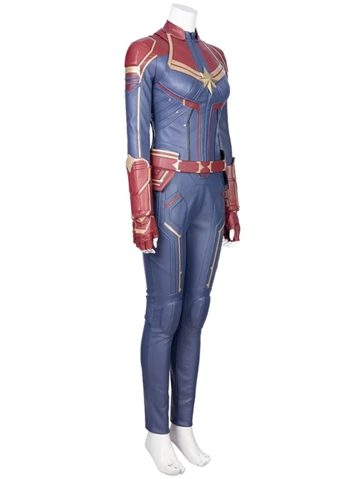 Captain Marvel Carol Danvers Movie Poster Version Halloween Cosplay Costume Full Set