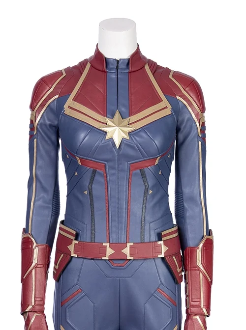Captain Marvel Carol Danvers Movie Poster Version Halloween Cosplay Costume Vest