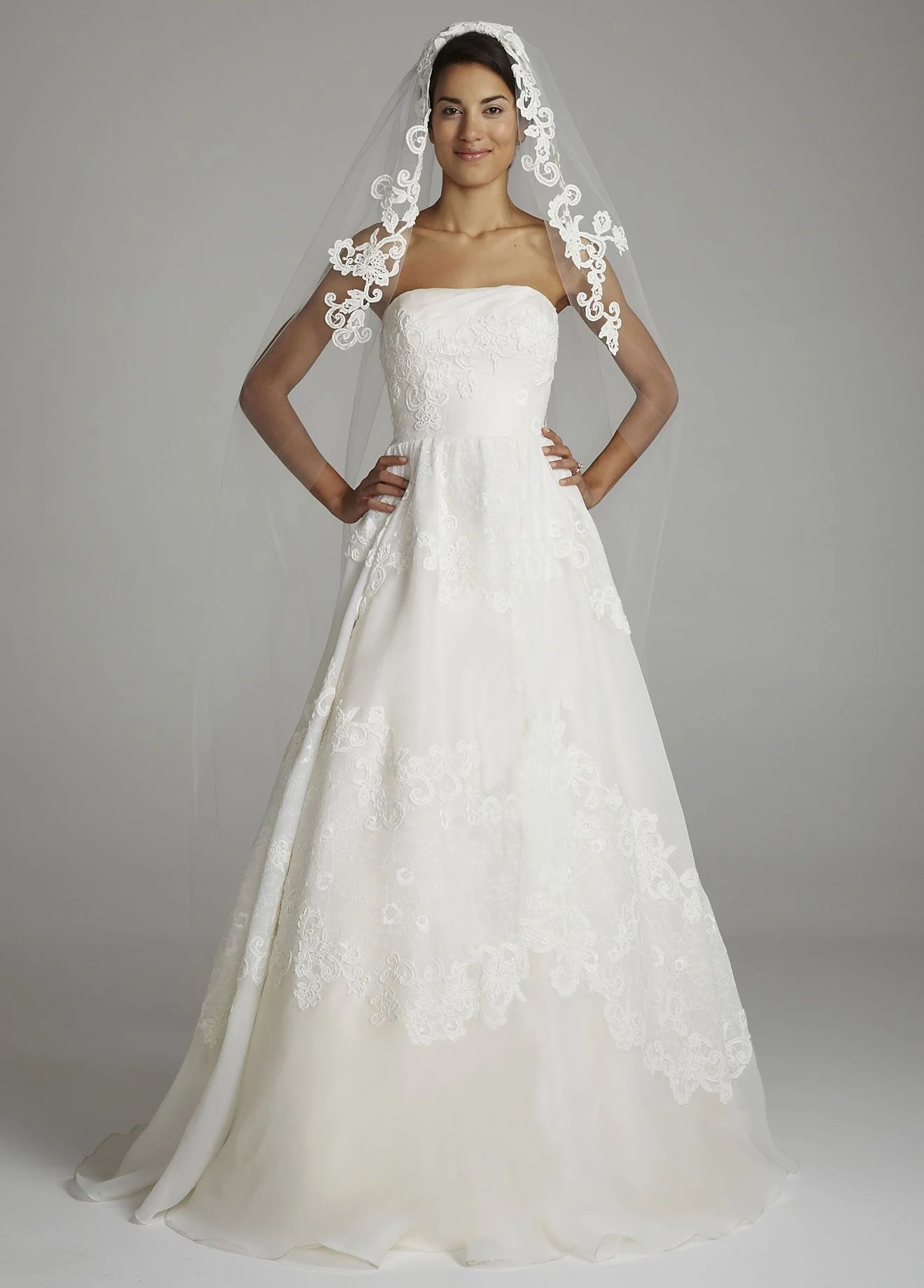 Cathedral Length Veil with Guipure Lace