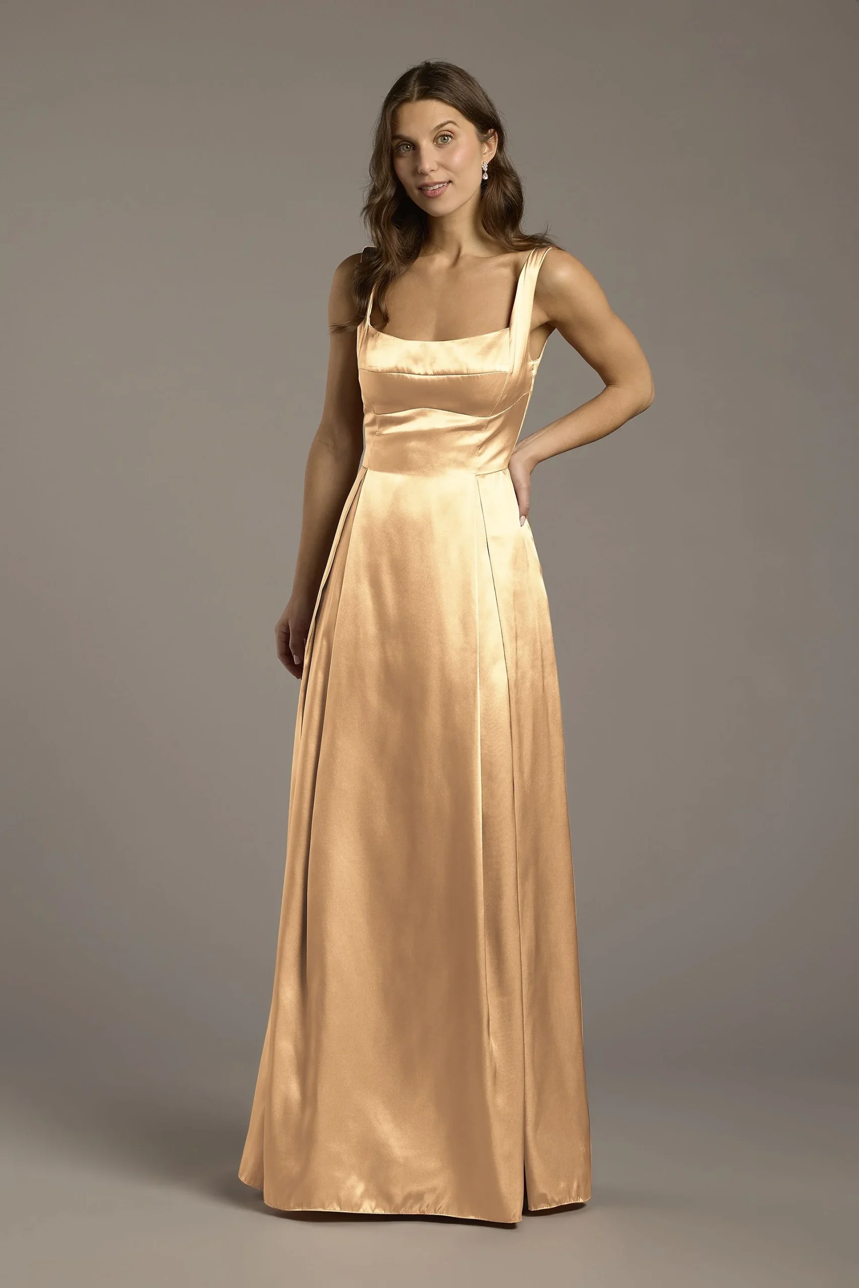 Charmeuse Tank Neckline A-Line Dress