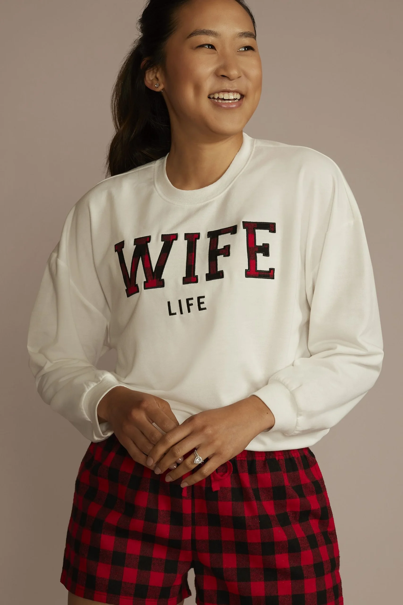 Checkered Wife Life Sweatshirt
