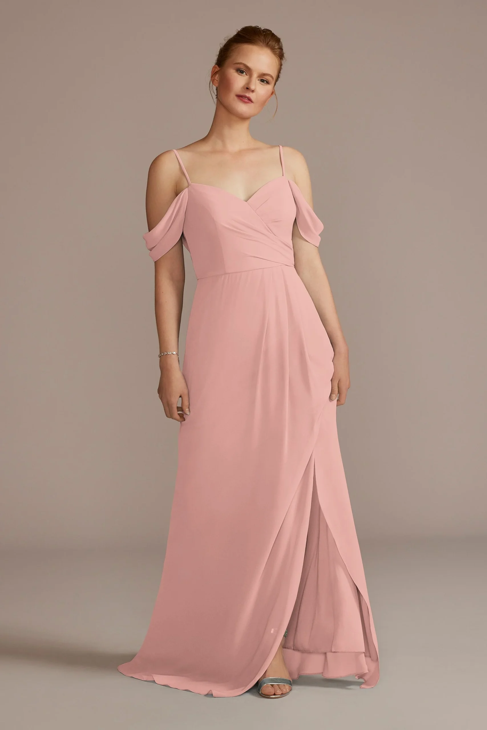 Chiffon Off-the-Shoulder Dress
