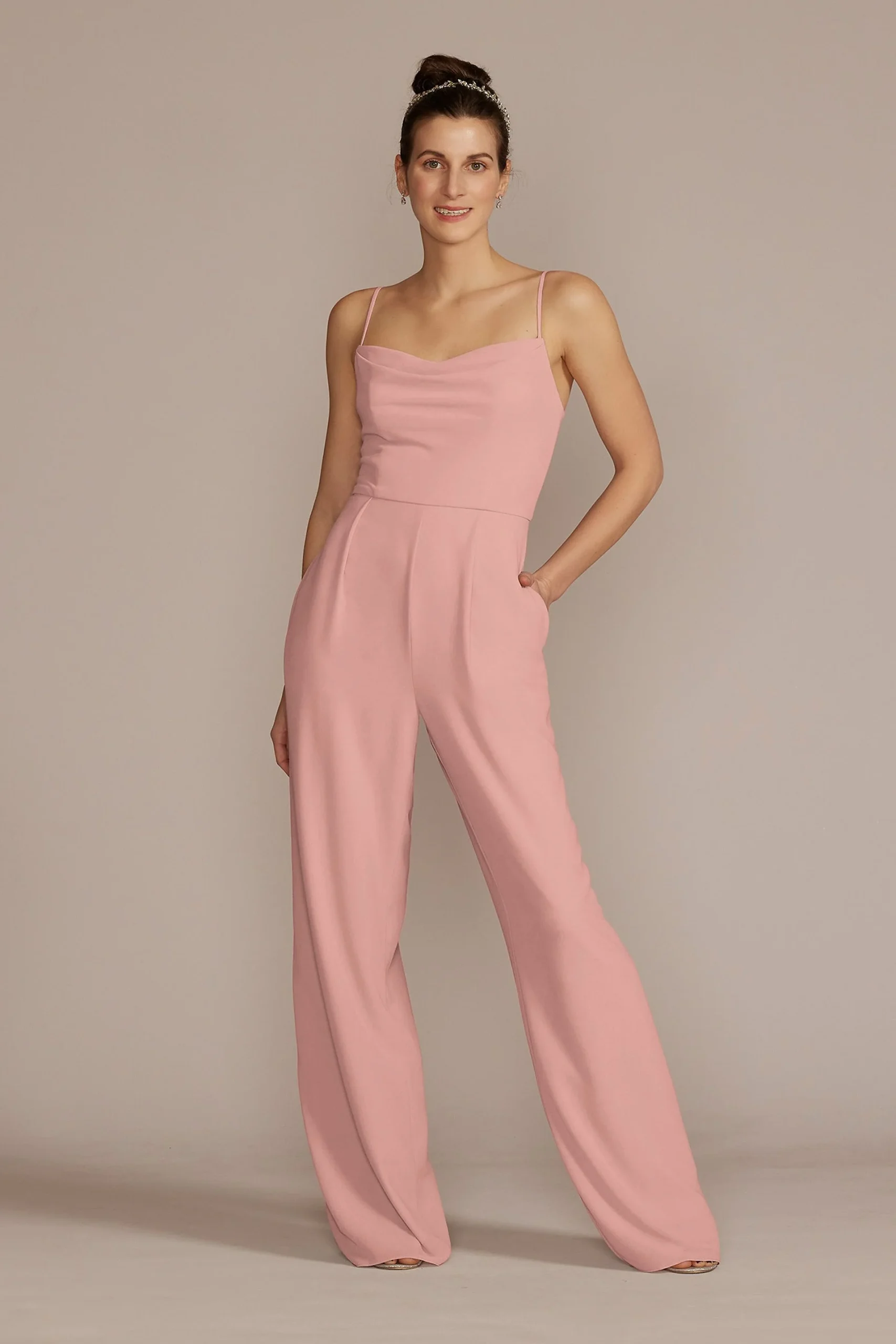 Chiffon Spaghetti Strap Jumpsuit
