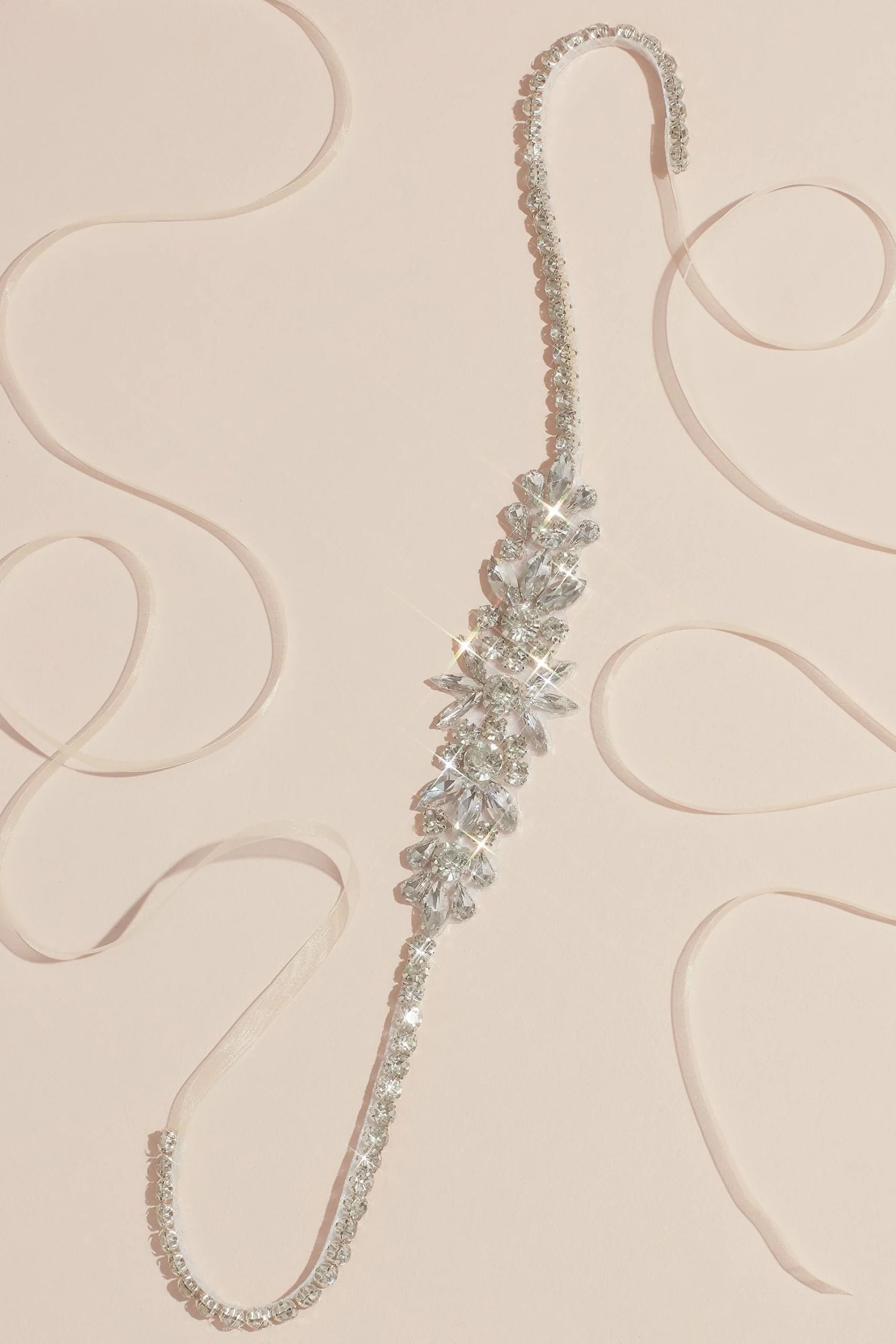 Clustered Marquis and Teardrop Crystal Burst Sash