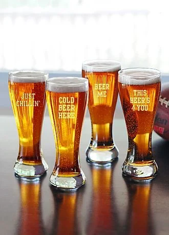 Cold Beer Here Pilsners Set of 4