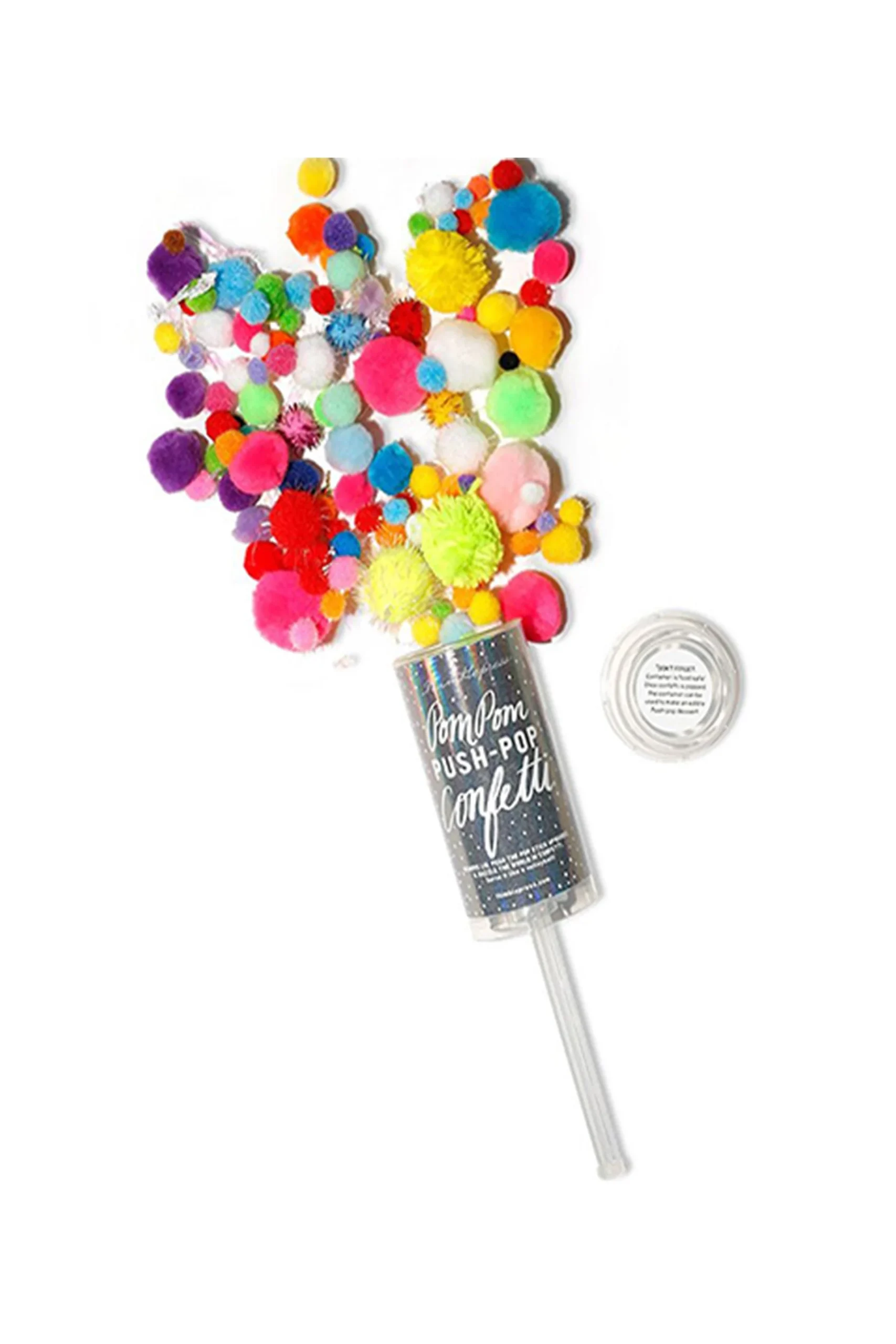 Colorful Pom Pom Push Pop Confetti