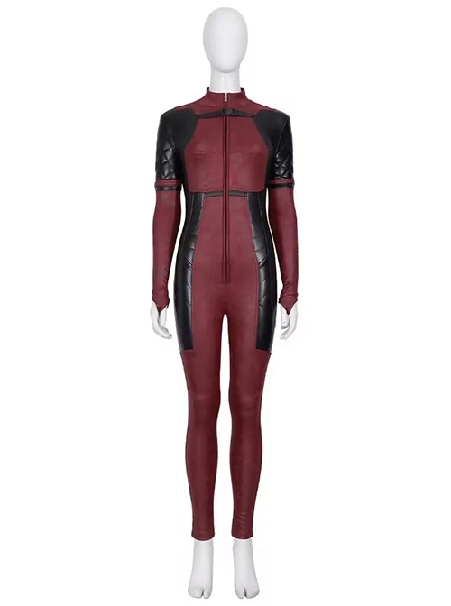 Comics Lady Deadpool Wanda Wilson Halloween Cosplay Costume Bodysuit