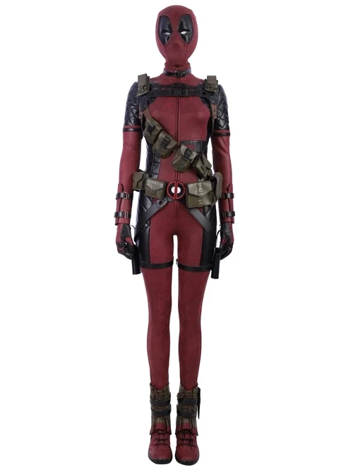 Comics Lady Deadpool Wanda Wilson Halloween Cosplay Costume Full Set Without Headgear