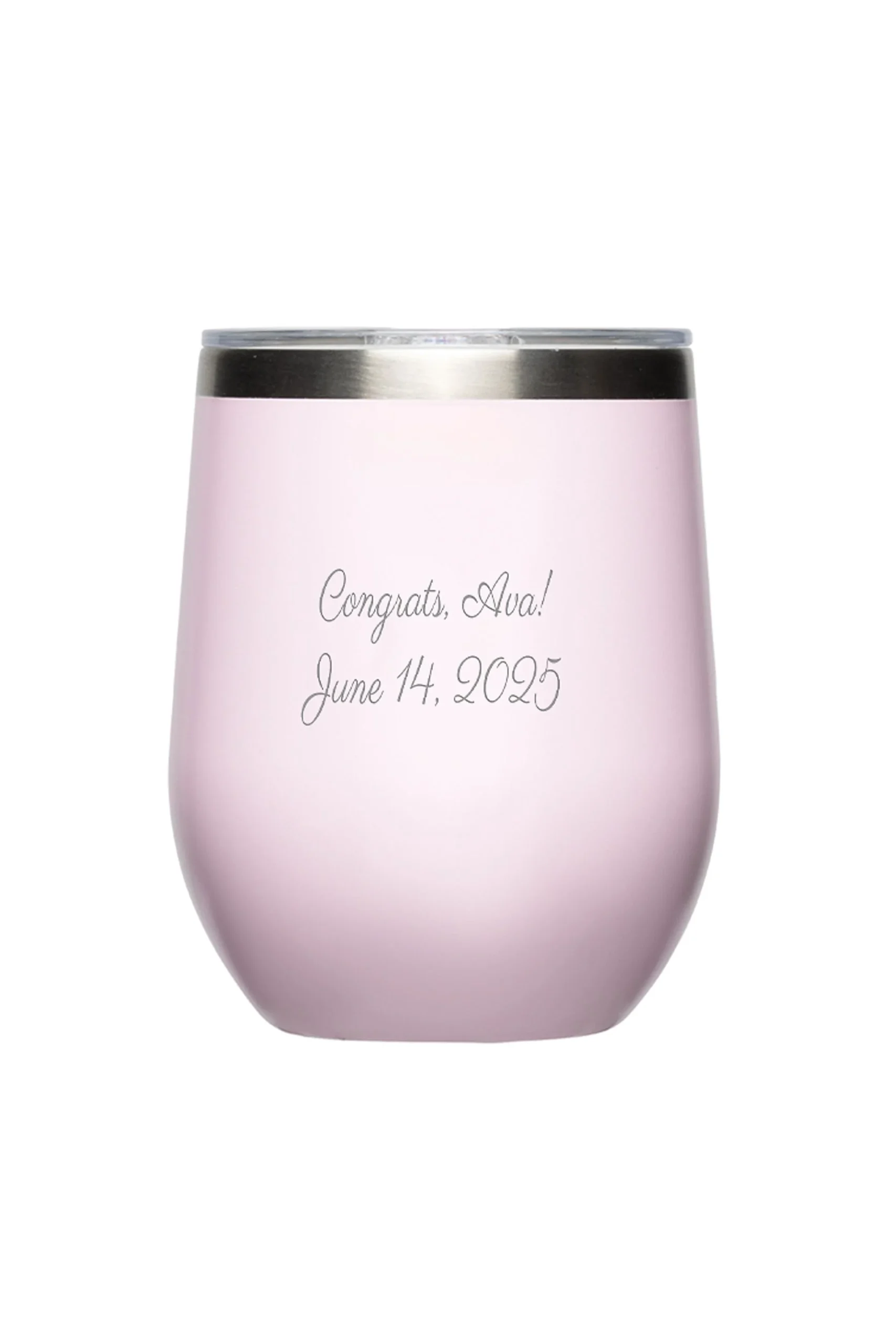 Corkcicle 12oz Stemless Wine Tumbler Powder Pink