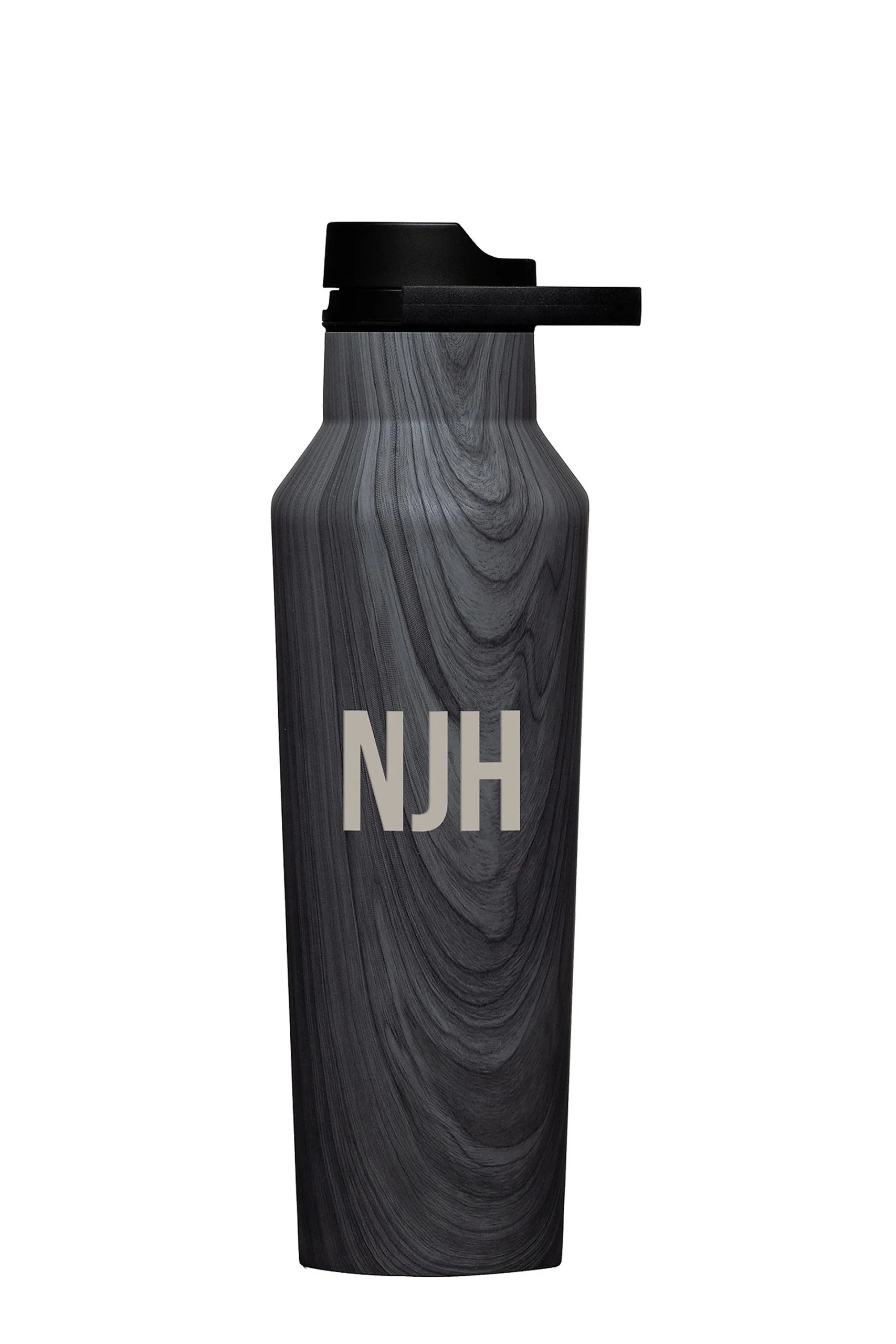 Corkcicle Monogram 20oz Sport Bottle in Burnt Wood