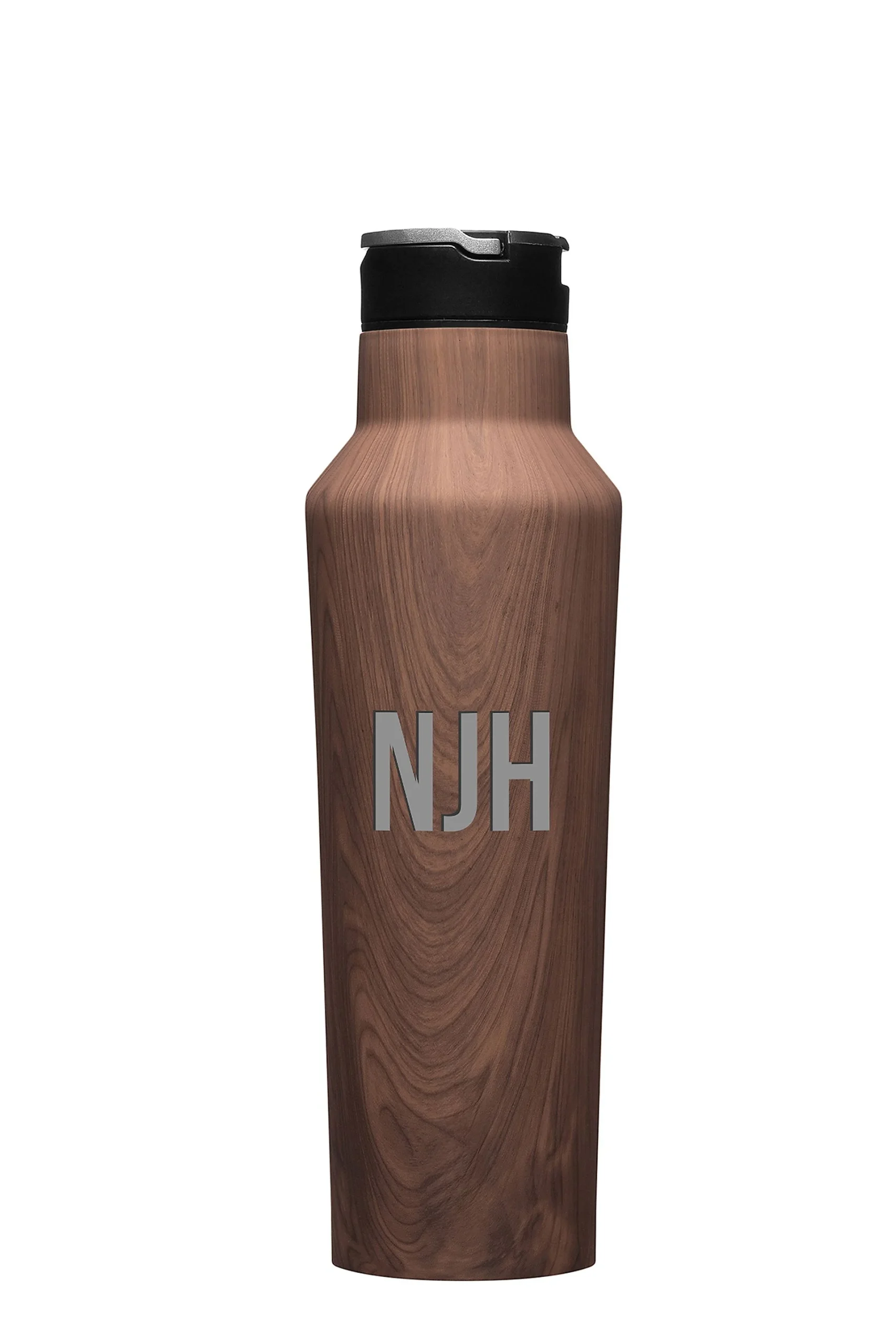 Corkcicle Monogram 20oz Sport Bottle in Walnut