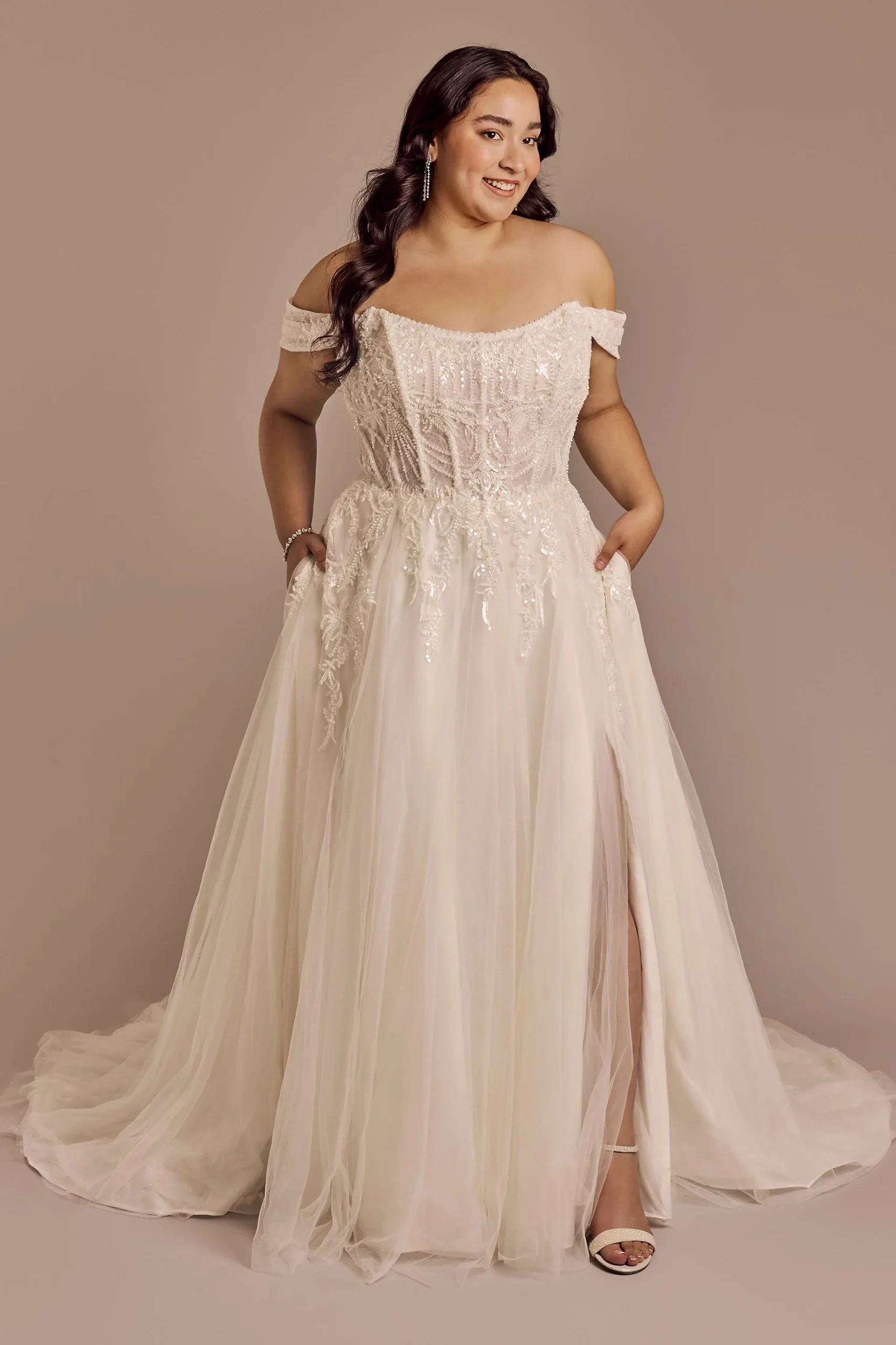 Corset Bodice Lace Applique Wedding Dress