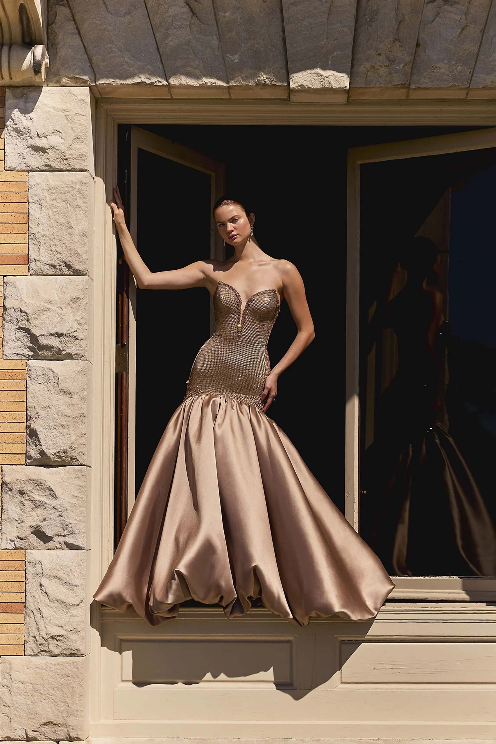 Couture Glittering Bubble Skirt Mermaid Dress