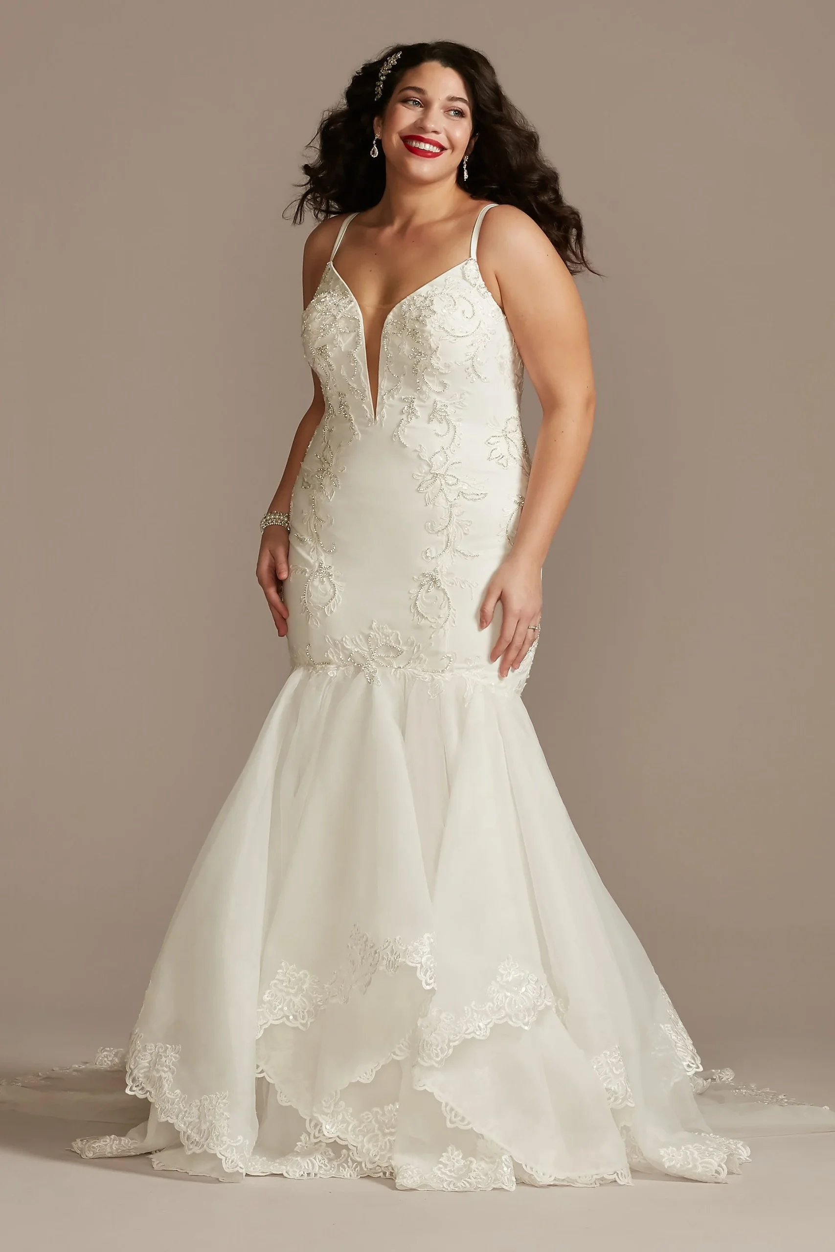 Crepe Mermaid Trumpet Wedding Dress