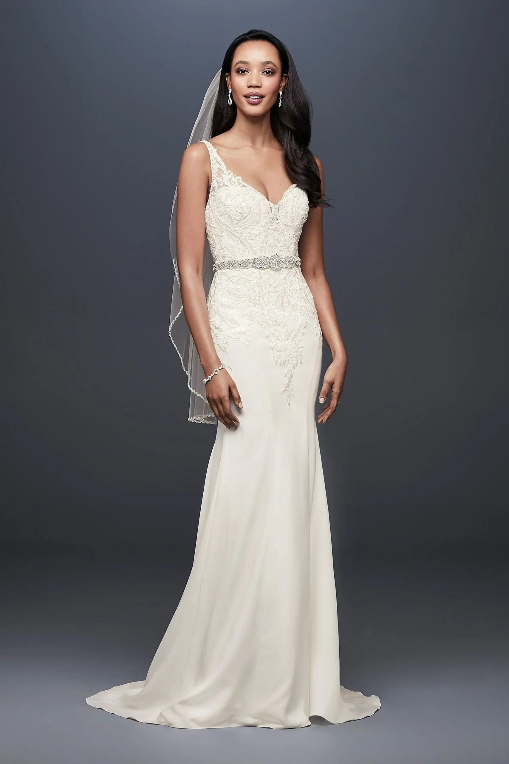 Crepe Petite Mermaid Wedding Dress