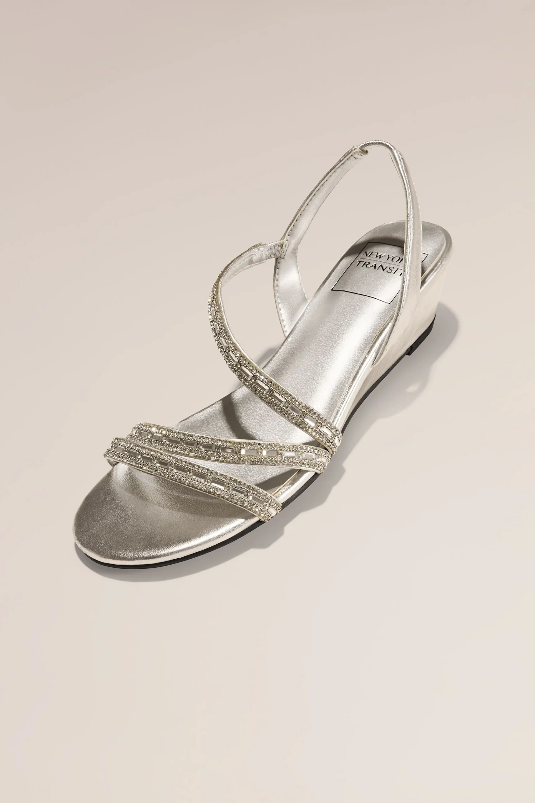 Crystal Embellished Wedge Sandals