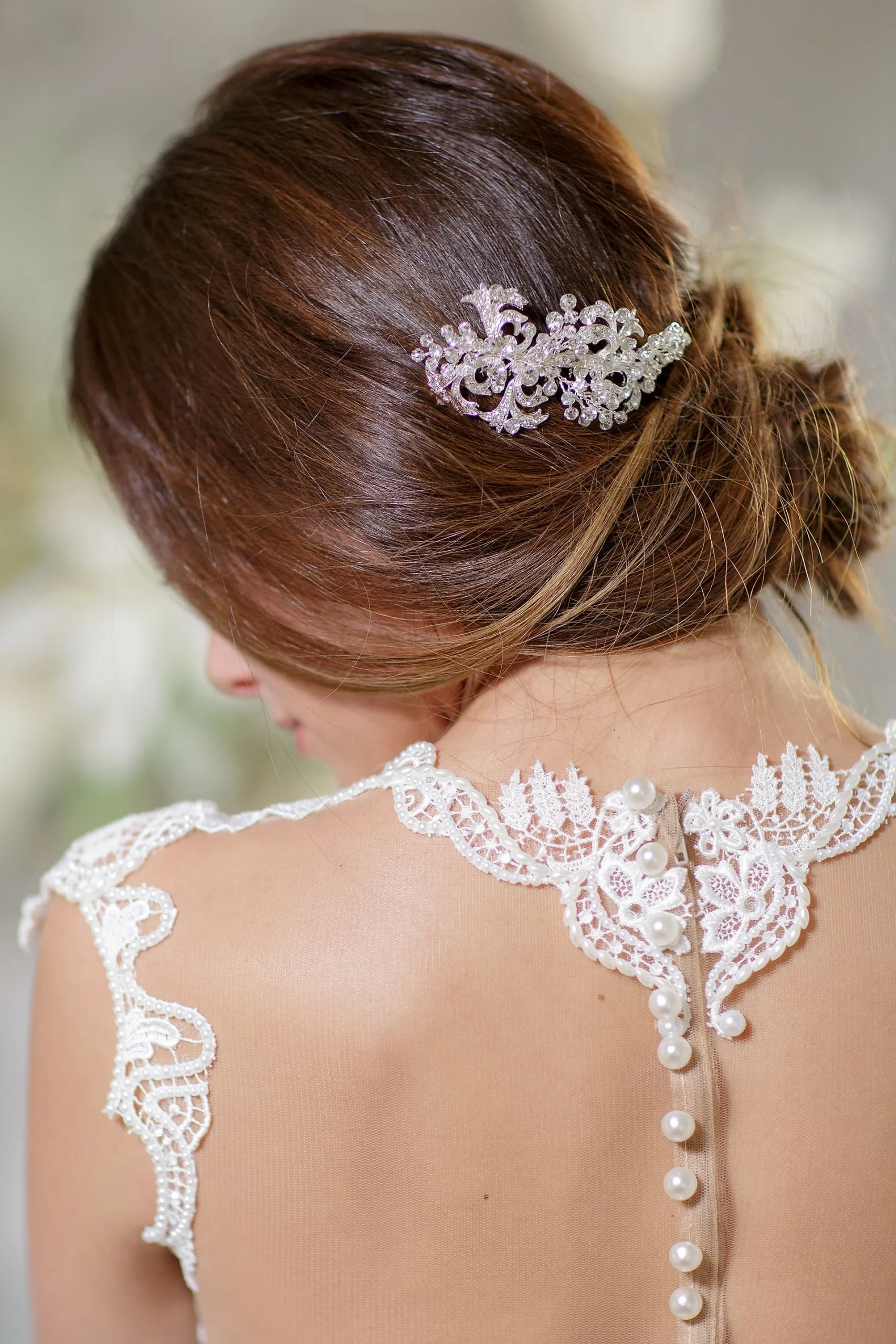 Crystal Filigree Hand-Wired Hair Comb