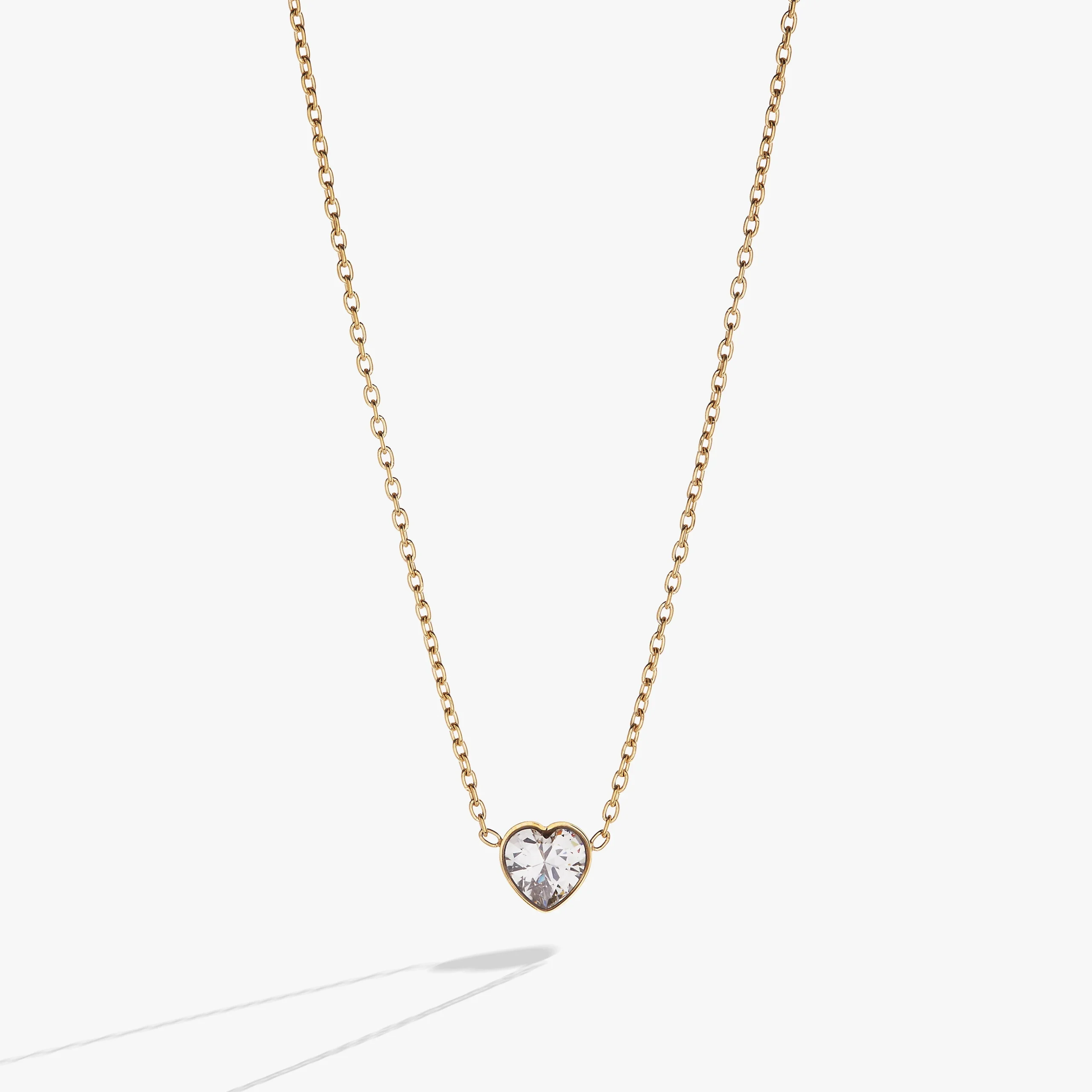 Crystal Heart Pendant Necklace