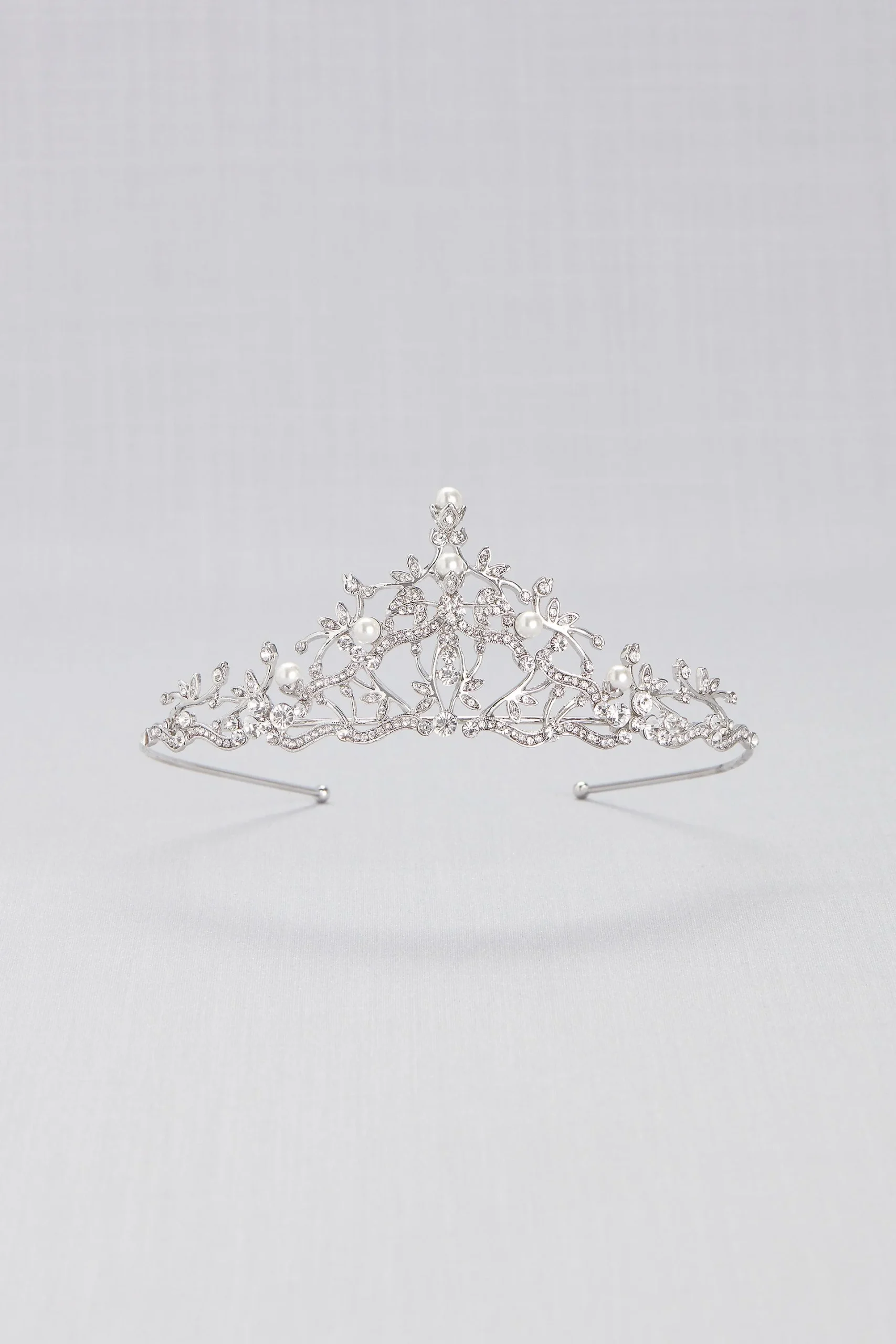 Crystal and Pearl Filigree Tiara