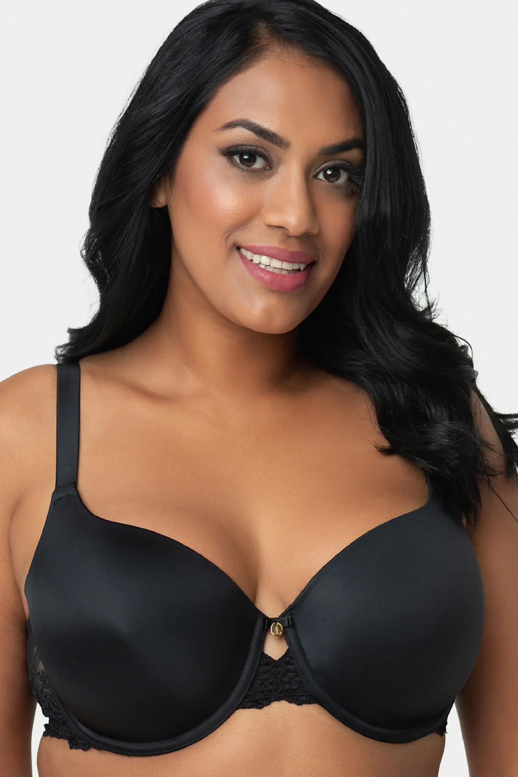 Curvy Couture Lace Shine T-Shirt Bra