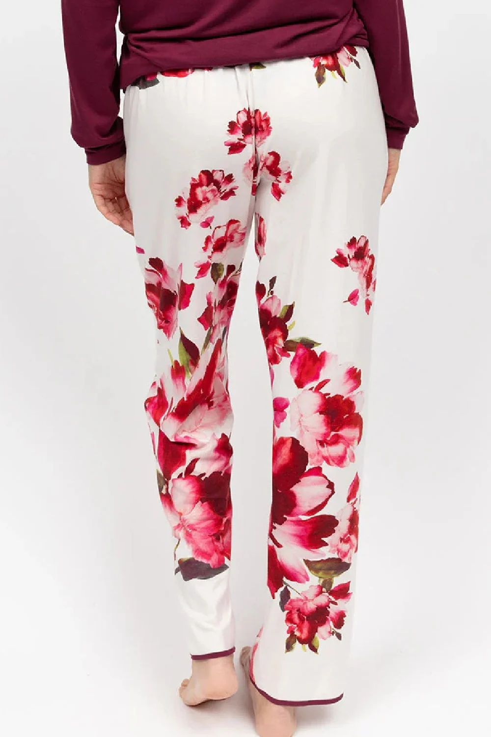 Cyberjammies Isabella PJ Pant, Oxblood Mix Floral (5117)