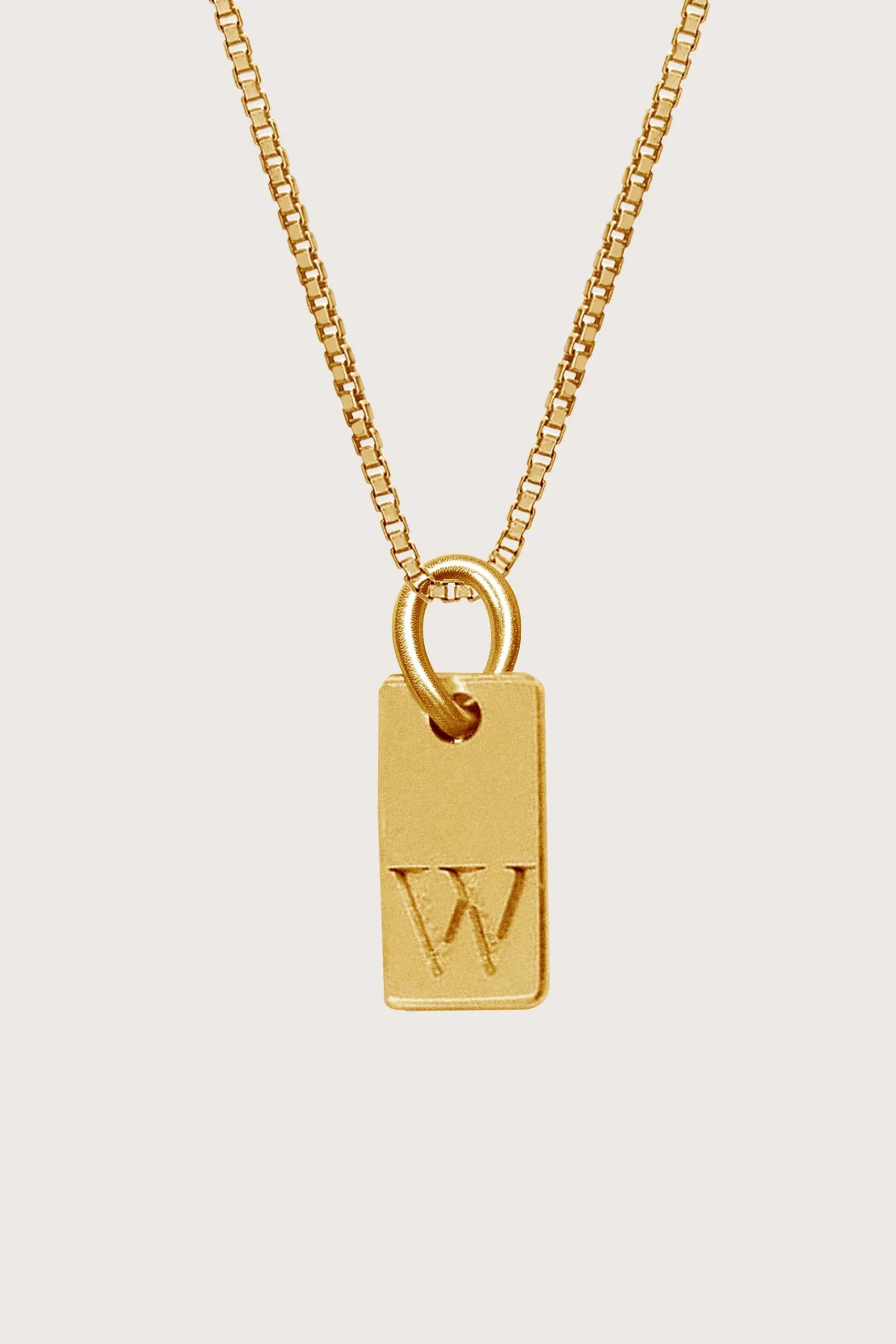 Dainty Initial Pendant with Chain