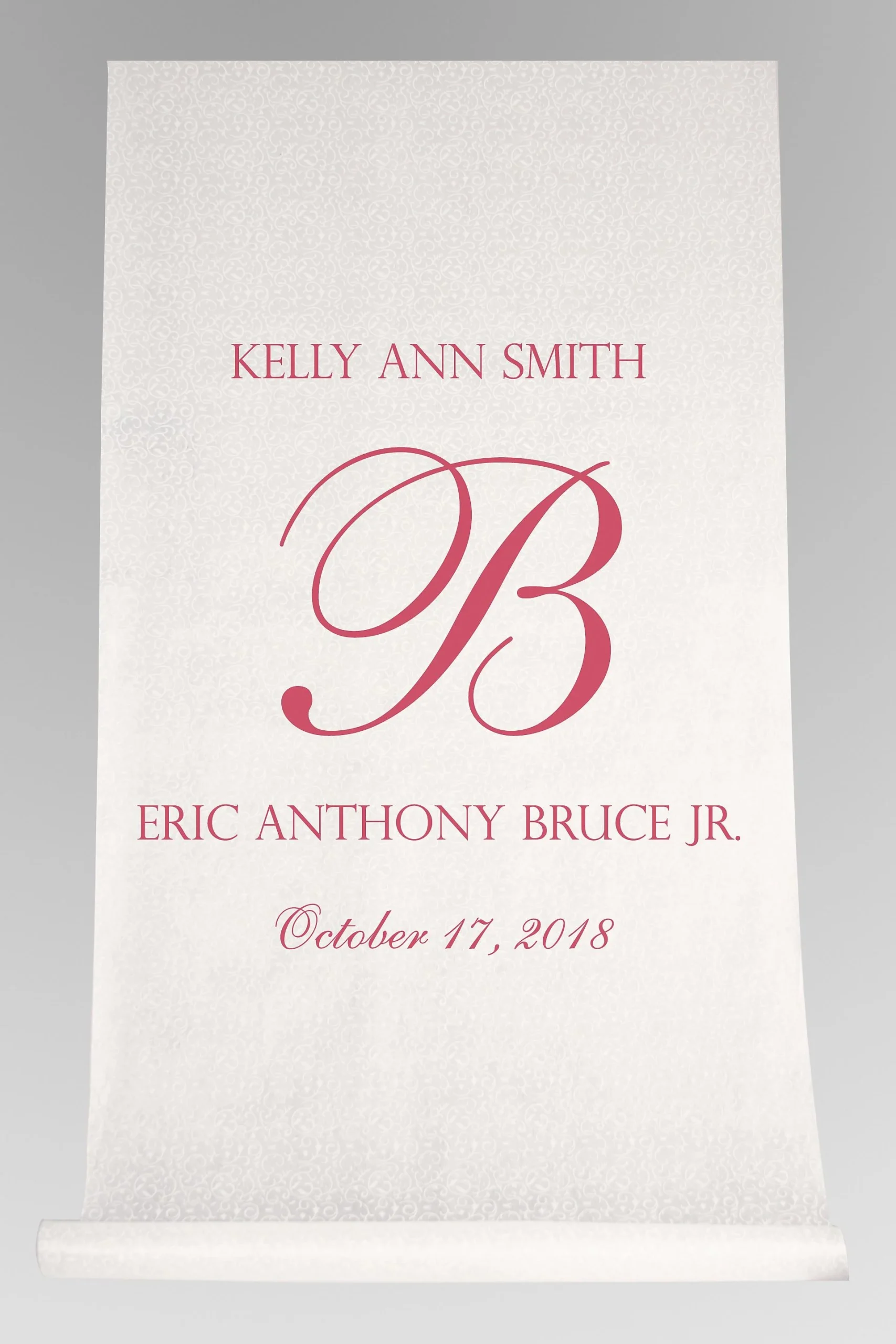 DB Exc Pers Elegant Names and Initial Aisle Runner