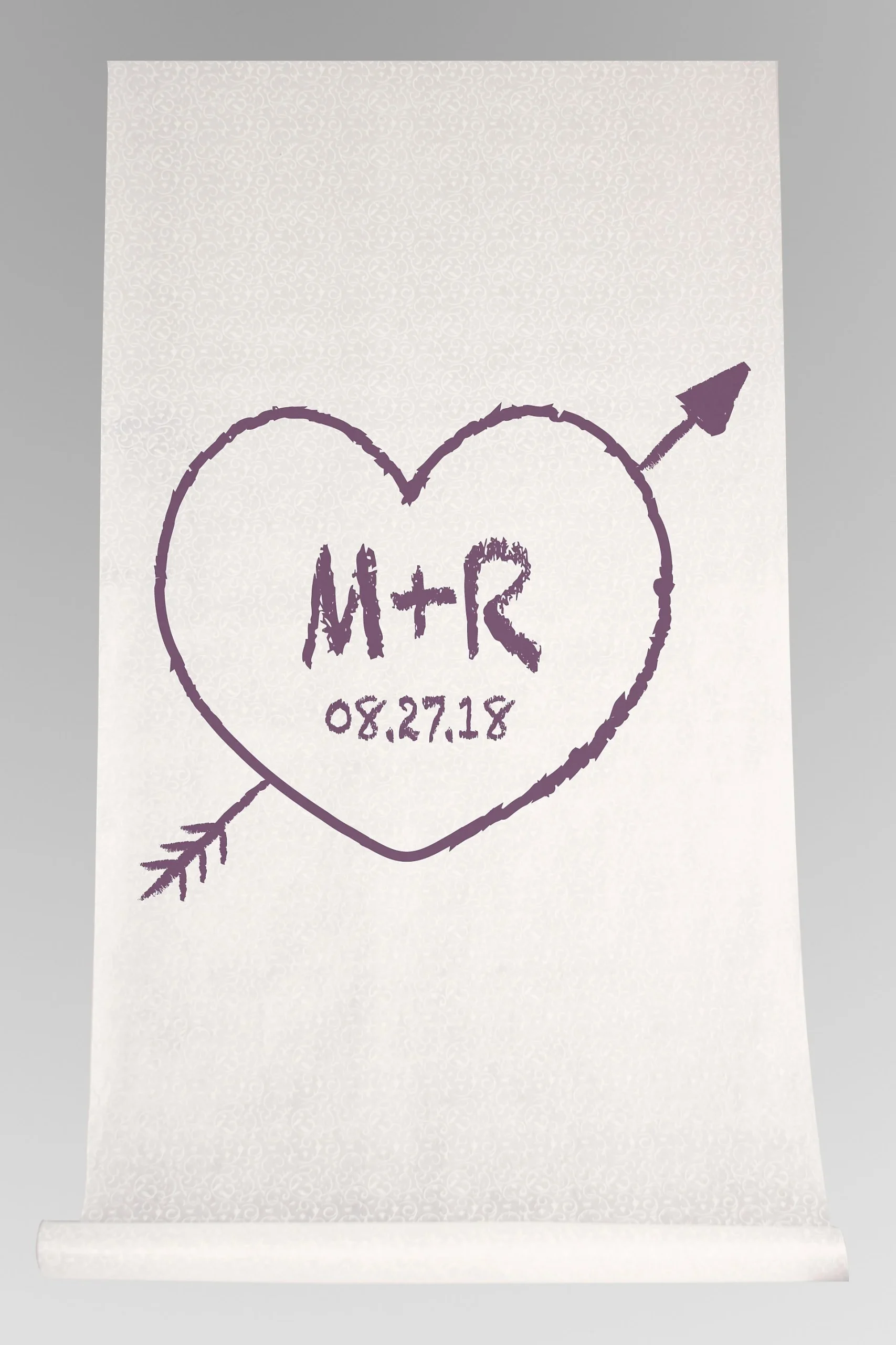 DB Exc Personalized Heart and Arrow Aisle Runner