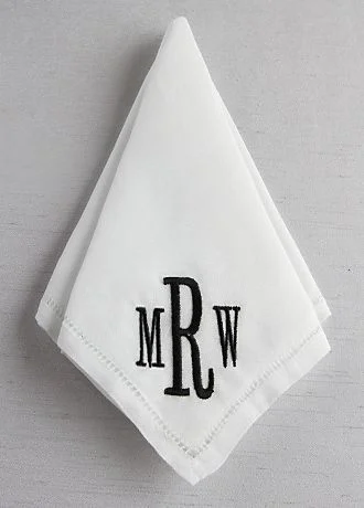 DB Exc Personalized Monogram Linen Hankie