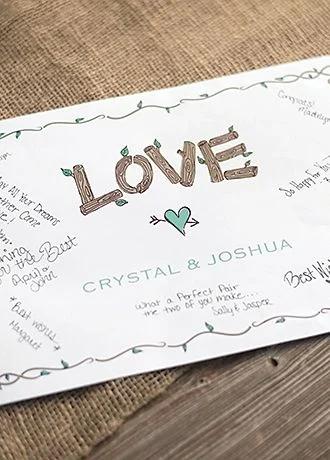 DB Exc Personalized Rustic Love Signature Poster